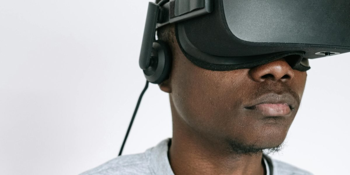 A person experiencing a virtual reality tour, representing the future of immersive property viewing.