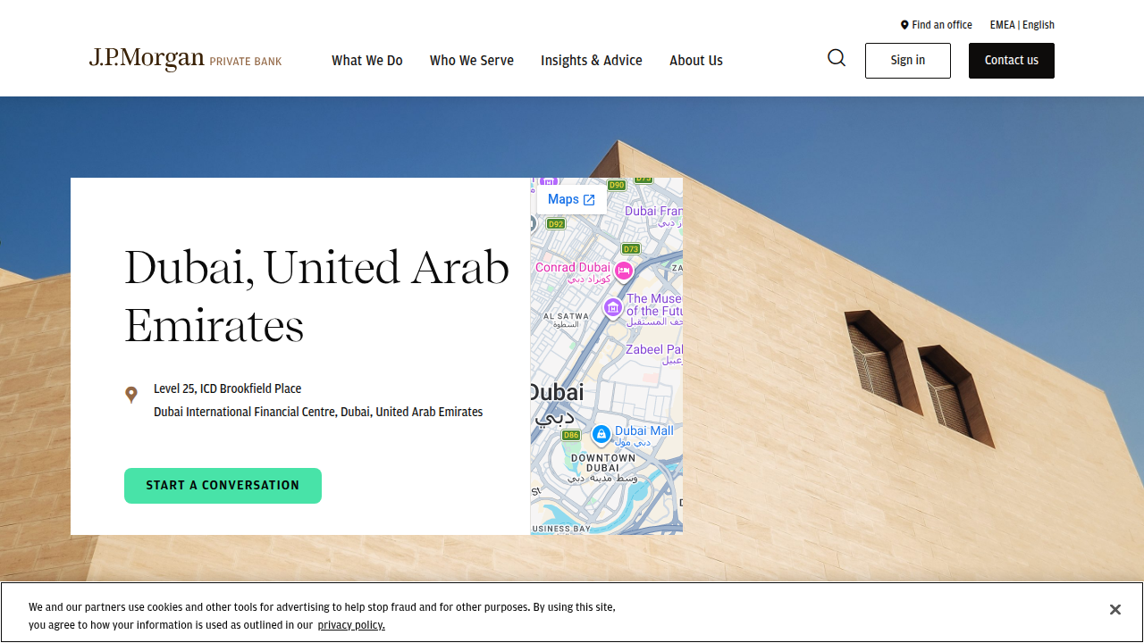 The official website for J.P. Morgan Private Bank, offering global wealth management services.
