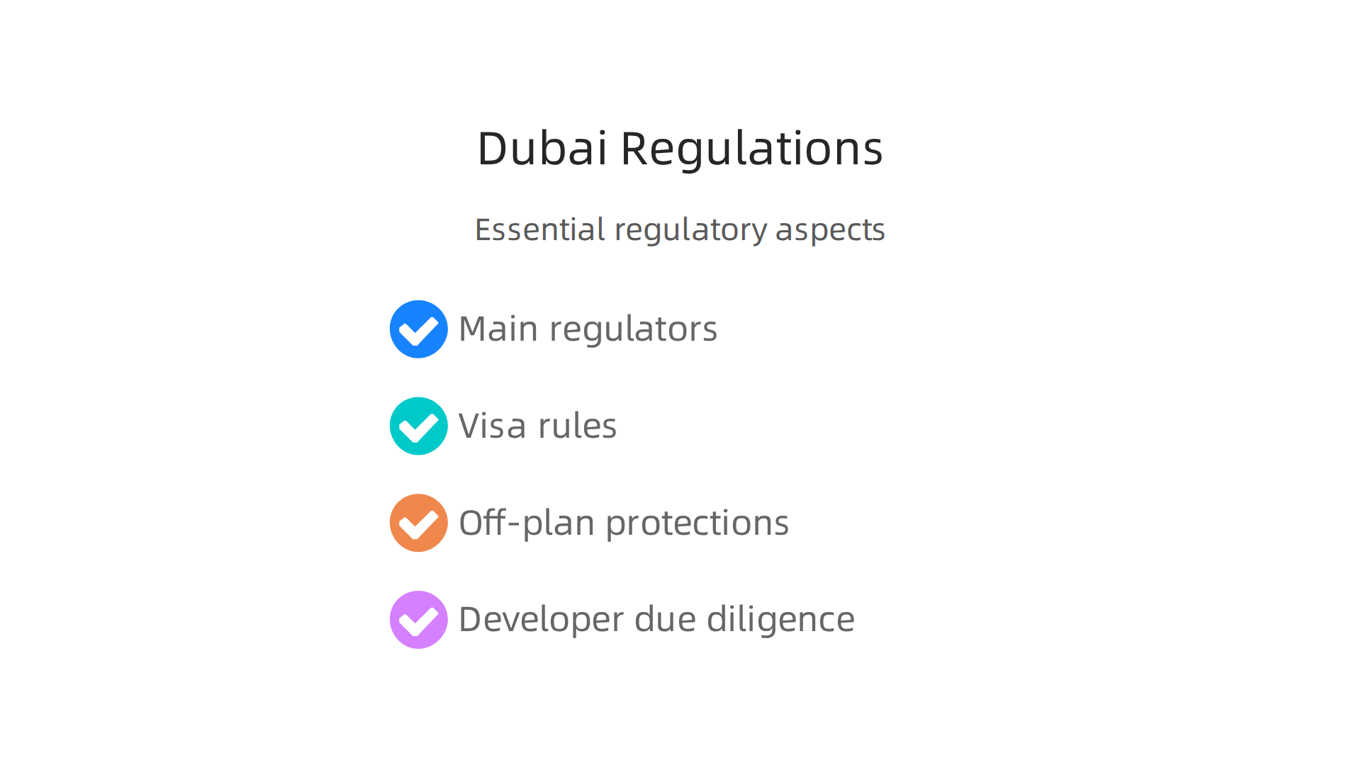 Essential regulatory aspects to navigate in Dubai's property market with expert help.